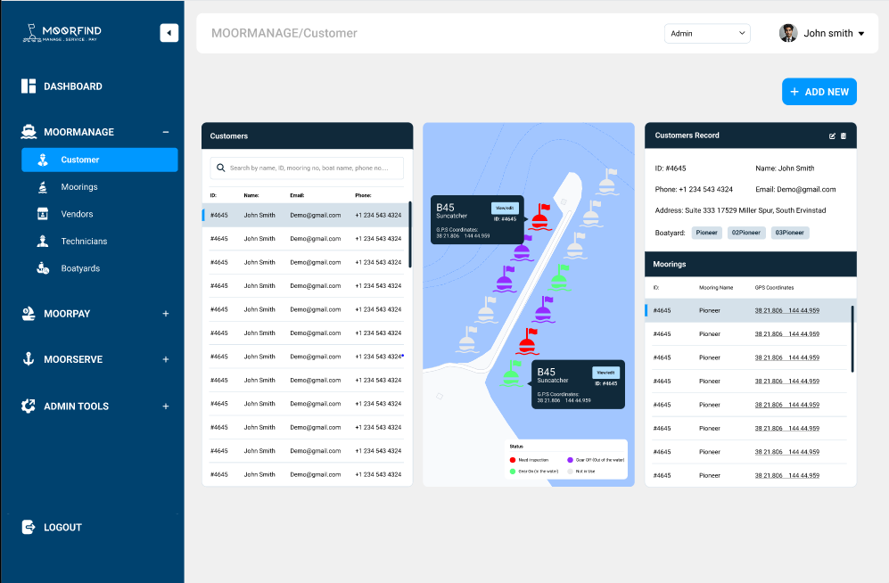 MOORMANAGE-CUSTOMER-RECORD